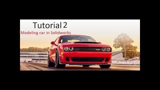 Modeling Dodge Challenger in Solidworks  Part 2 | Surface modeling tutorial | Solidworks tutorial