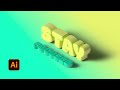 Amazing 3D Text Effect in Adobe Illustrator | 2024
