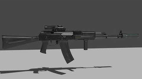 Animation with AK-74m #blender #weapons