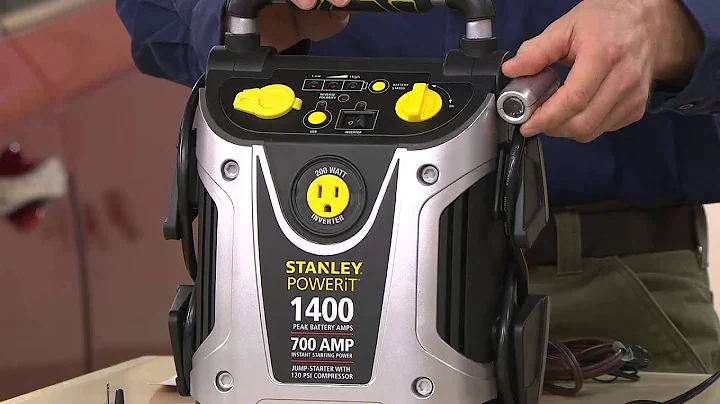 Stanley 1400 Peak Amp Power Station with Air Compr...