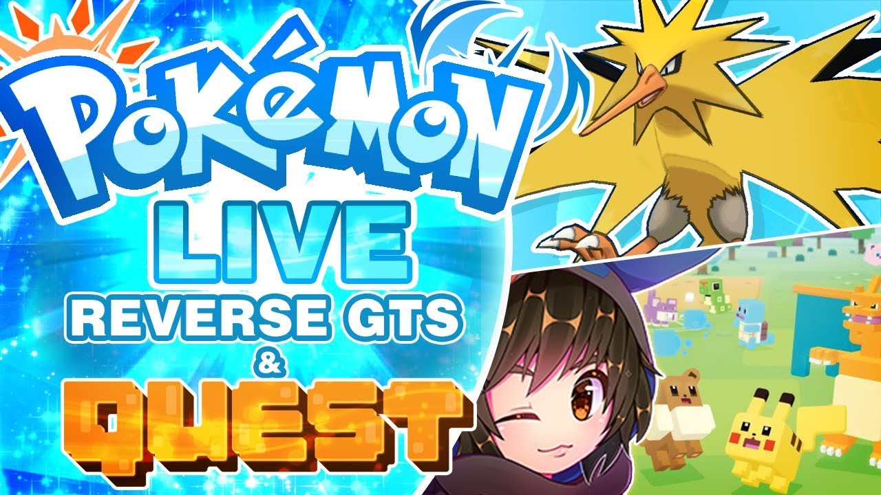 LIVE Playing Pokemon Quest! | Shiny Electric Type Pokemon GTS Distribution  | Pokemon Ultra Sun/Moon - YouTube - 