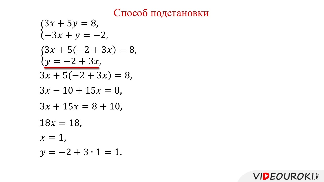 Реши систему уравнений способом подбора. Система уравнений методом подстановки 8 класс тренажер с ответами.