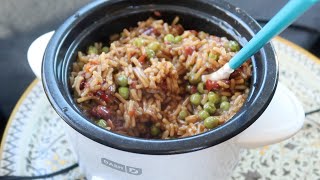 Dash Mini Rice Cooker Recipe  Knorr Rice And Beans  $1 Meal  RV Cooking Dorm Cooking Van Cooking