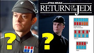 The Correct Imperial Officer Ranks From Return Of The Jedi