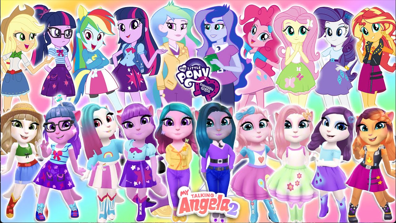 🌈 MY TALKING ANGELA 2 | My Little Pony Equestria Girls | New Update |  Cosplay Makeover  ALL GIRLS 🎀