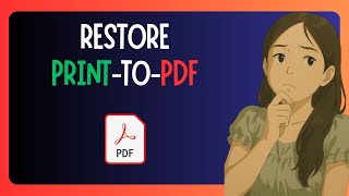 How To REINSTALL OR ADD Microsoft Print to PDF In Windows 11