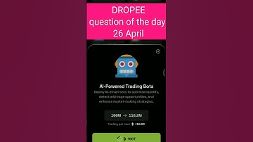 Dropee question of the day 26 April | Dropee question of the day@CryptoTechSunil