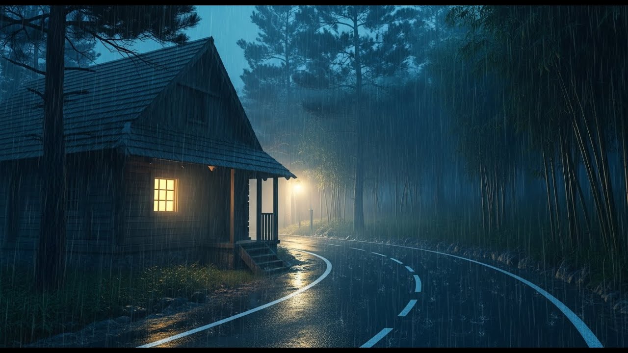 Realistic Heavy Rain Sounds on Window 🌧️ No Ads ASMR Rain for Deep Sleep All Night