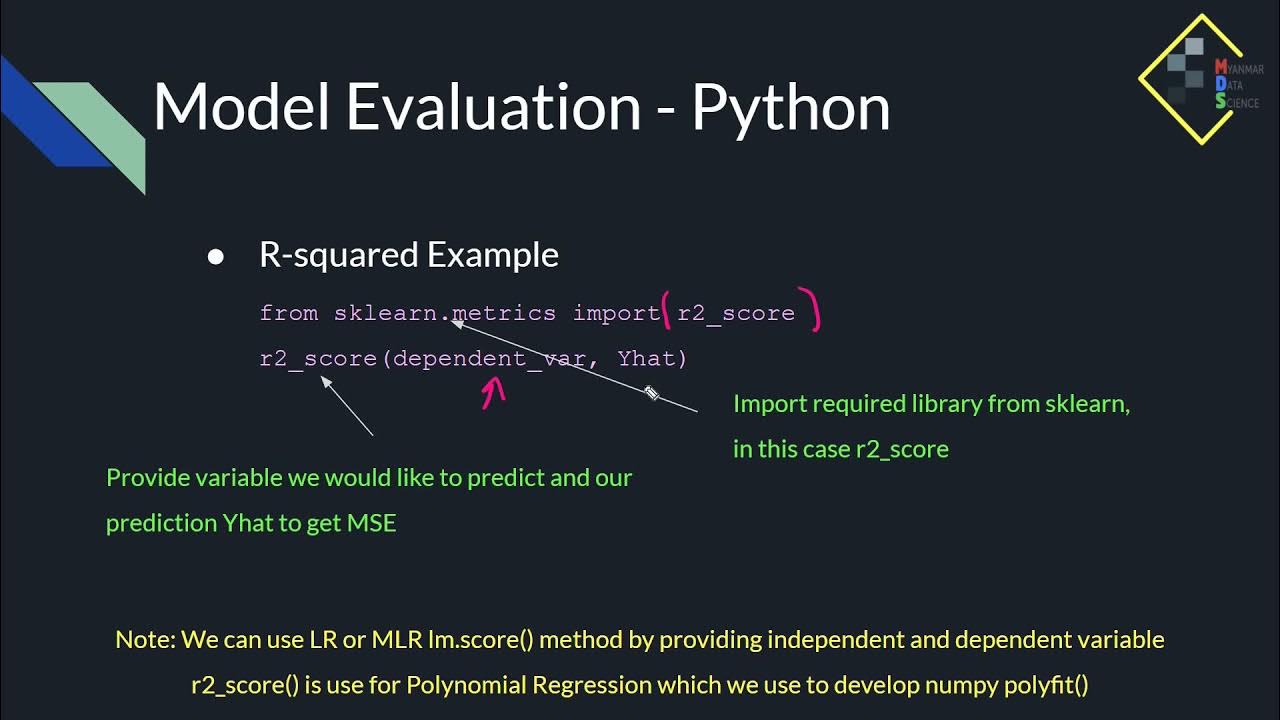Model Evaluation in Python (DAS42 by Myanmar Data Science) - YouTube