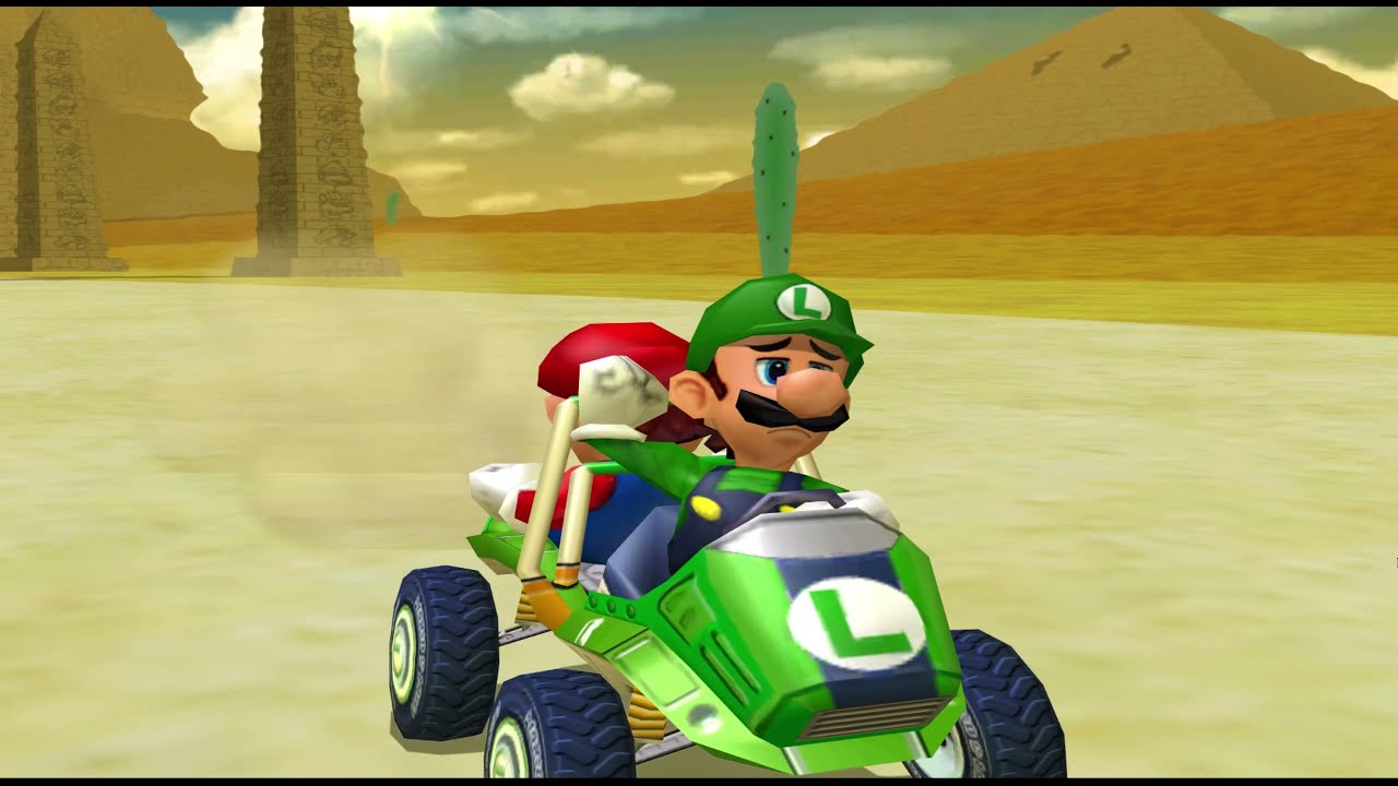 Mario Kart Double Dash 4K 60FPS Gameplay - Luigi and Mario
