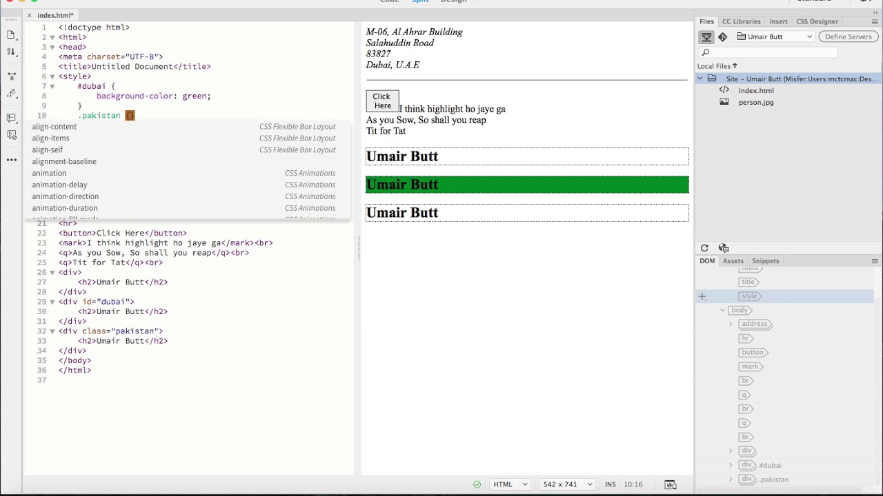 Some HTML Tags with CSS Styles - YouTube