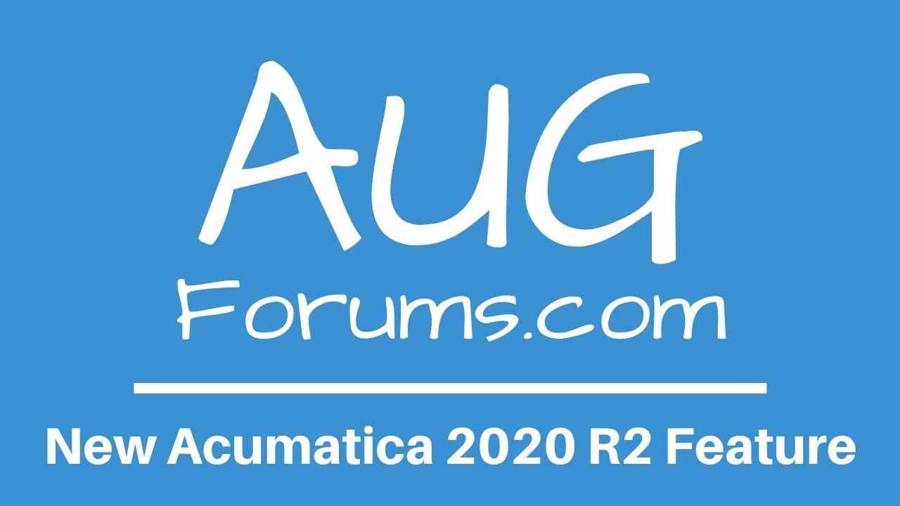 Acumatica 2020 R2 - Generic Inquiry Related Tables