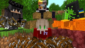 Minecraft Random Item Challenge VS 3 Hunters REMATCH