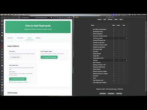 Chat to Anki Flashcards video preview 2