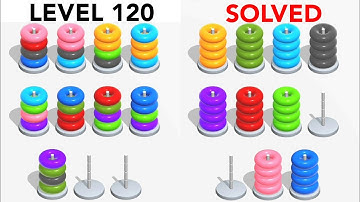 Color Hoop Stack Level 120 | Puzzle Games | Complete