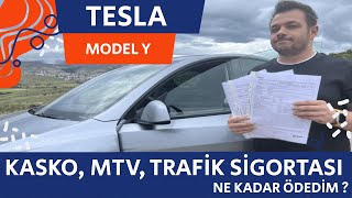 Tesla Model Y - Kasko Mtv Ve Trafik Sigortasına Ne Kadar Ödedim ?
