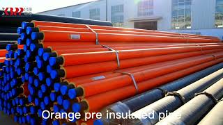 Orange Insulated Pipe-One Stepprocess Polyurethane Insulation Pipe