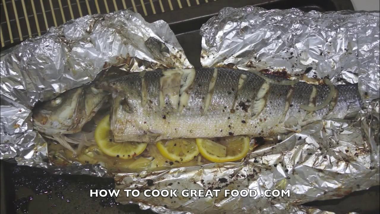 How to Cook Fish Oven Baked Easy Lemon Butter Garlic Sea Bass YouTube