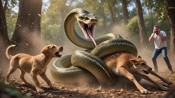 🐶 Brave Puppy Rescue a Deer 🦌from a Giant Python Attack!🐍| Puppy Rescue Chronicles #puppyrescue