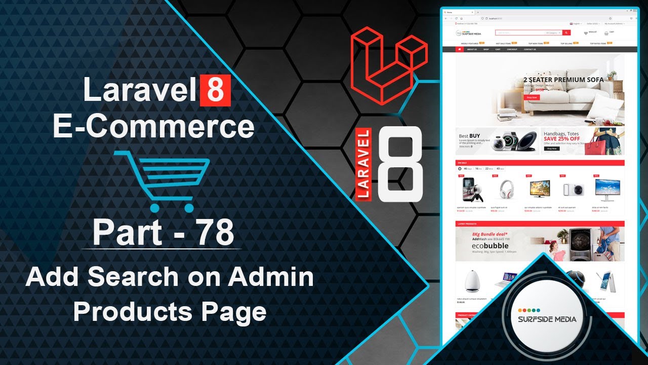 Laravel E-Commerce Project - Add Search on Admin Products Page