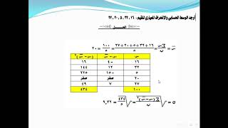 مراجعة ليلة الامتحان للاحصاء للصف الثالث الاعدادي الترم الاول في 20 دقيقة فقط (هدية لابنائنا الطلاب)