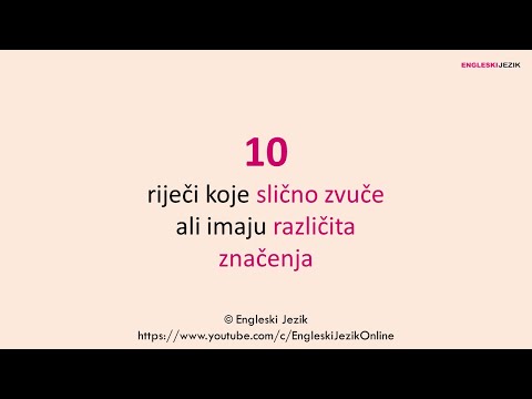 Video: 10 Poljskih I Engleskih Riječi Koje Imaju Potpuno Različita Značenja