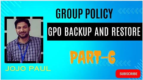 How to backup and restore group policy objects | GPO Part -6