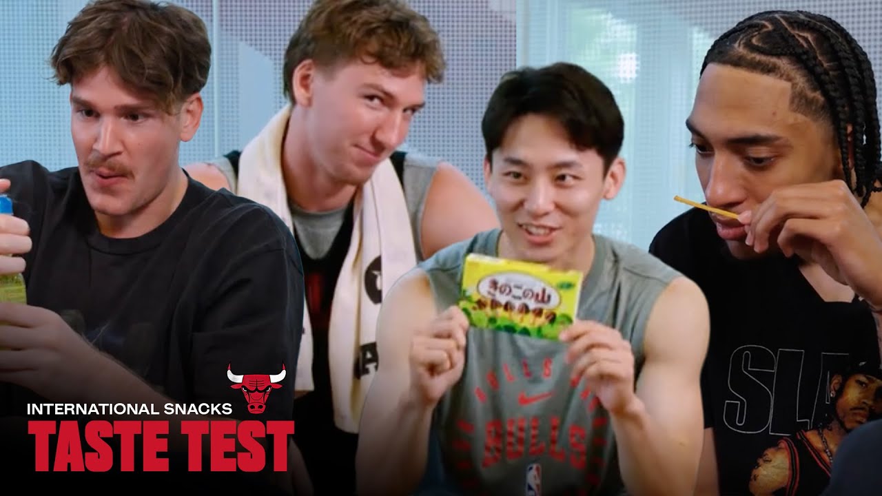 Matas, Yuki, Noa & Lachlan taste-test international snacks 🥨🍟 | Chicago Bulls