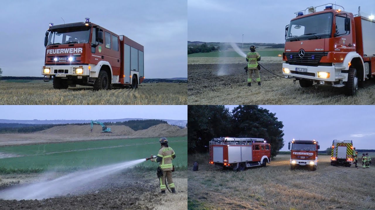 [FELDBRAND IN BEUTHA] Schnelles Eingreifen der Feuerwehren verhindert größeren Brand