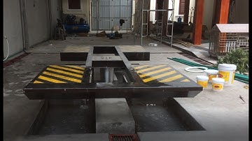 Cầu nâng 1 trụ Ấn Độ trọn bộ rửa xe lắp đặt tại Móng Cái