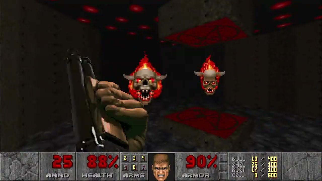 DOOM 1993 (GAMEPLAY): Ep.2: Mapas 5 e 6: COMMAND CENTER e HALLS OF THE DAMNED! doom e2m5 e doom e2m6