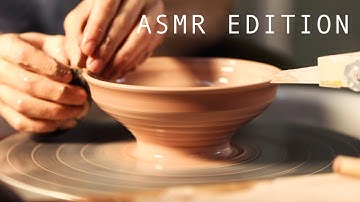 Throwing and Trimming an Indented, Stoneware Bowl — ASMR Edition