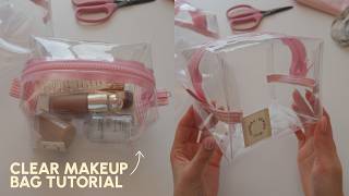 HOW TO SEW: CLEAR MAKEUP BAG 💄 Step-by-Step Sewing Tutorial