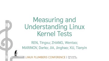 Measuring and Understanding Lin...- REN Tingxu, ZHANG Wentao, MARINOV Darko, JIA Jinghao, XU,Tianyin