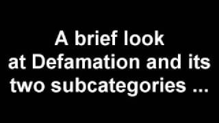 DEFAMATION