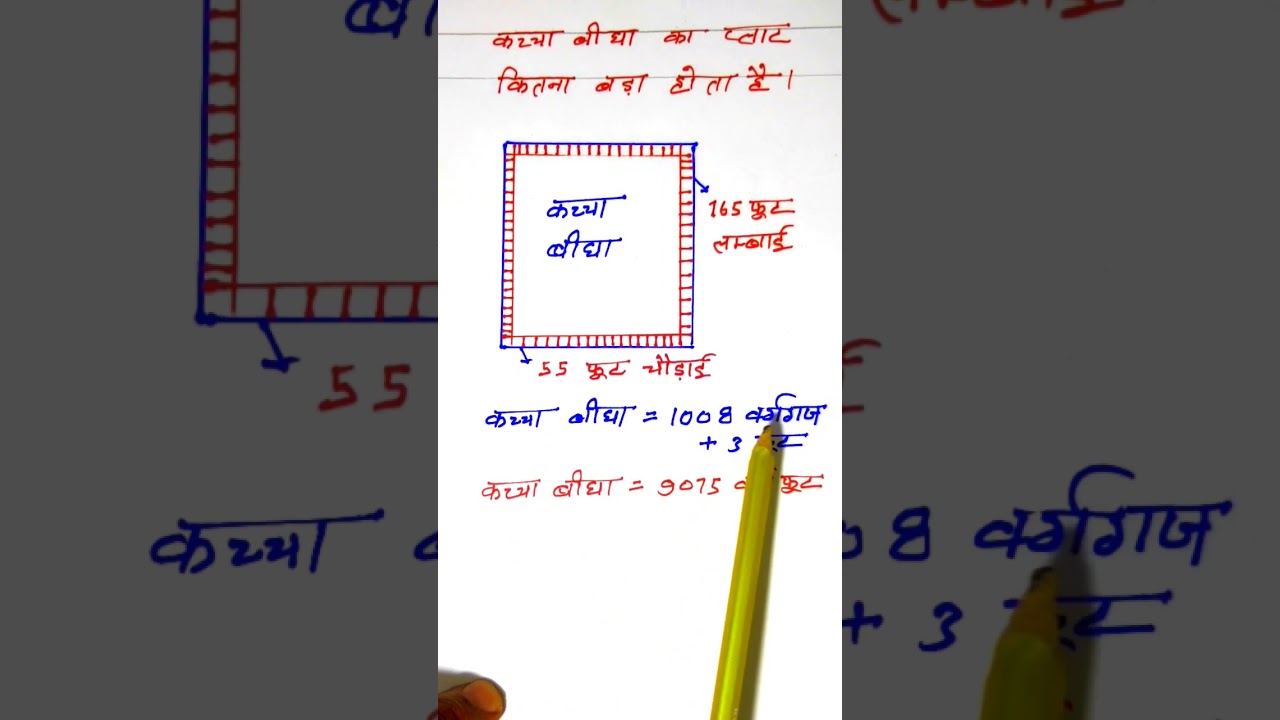 Какова длина и ширина необработанного участка бигхи?