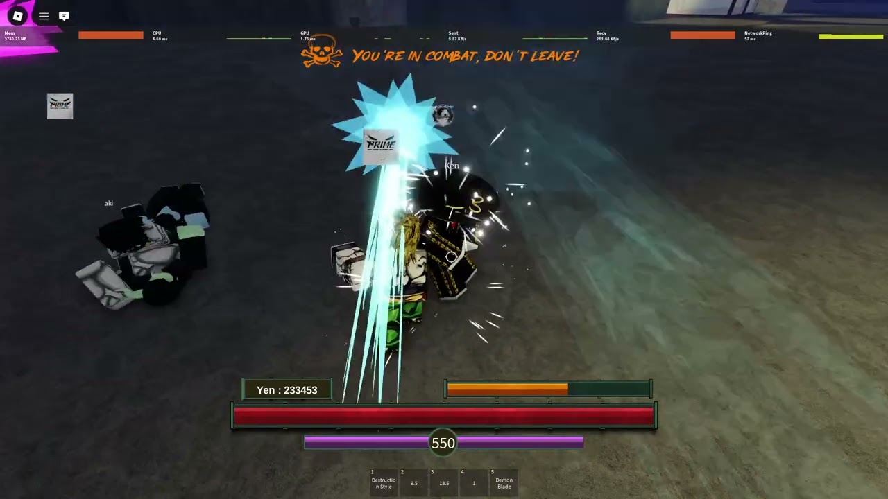 Cornball getting greened (Ken) after talking big in dsba servers