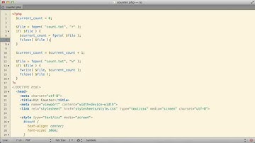 PHP20.1 Example: Hit Counter