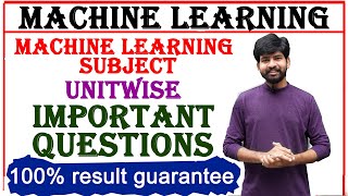 machine learning subject unit wise important question | jntuh | btech | ml subject imp questions