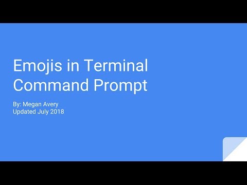 Emojis in Terminal Command Prompt