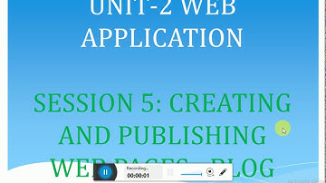 Class 10 IT (402) Unit-2 Web Applications (Creating a Blog Account (Using Word Press))
