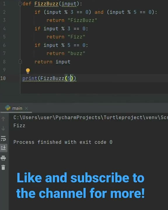 Python Interview Question - Fizz Buzz | Python practice - YouTube
