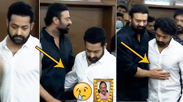 NTR & Kalyan Ram Consoling Prabhas | Krishnam Raju garu Home | TT