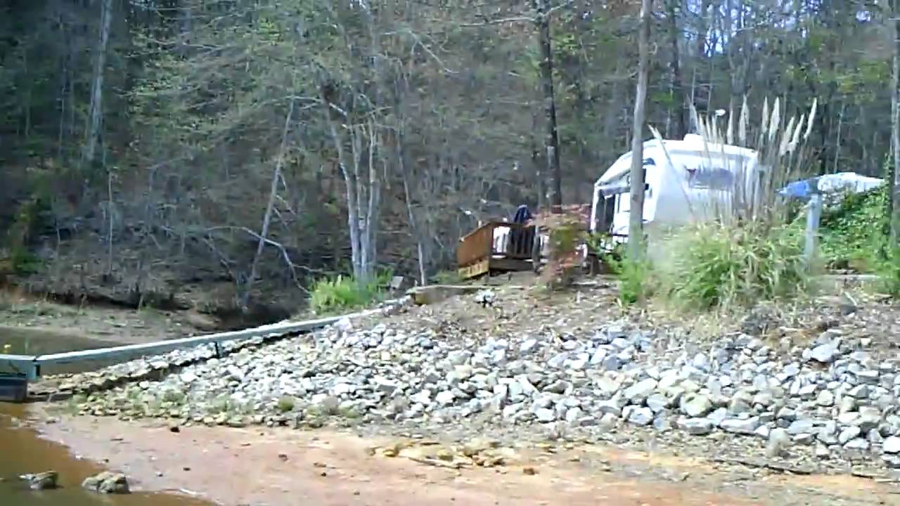 Pan of Lake Keowee Boat Slips YouTube