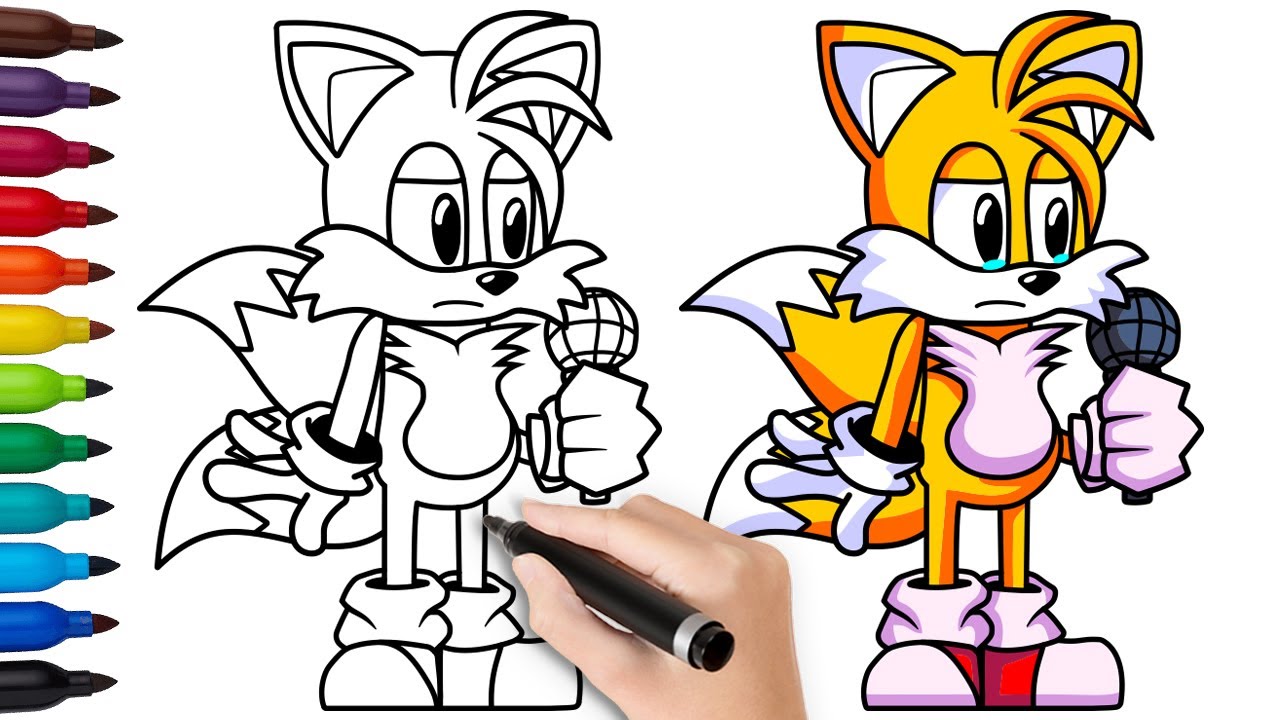 How to DRAW TAILS.EXE [ Draw and Color ] 