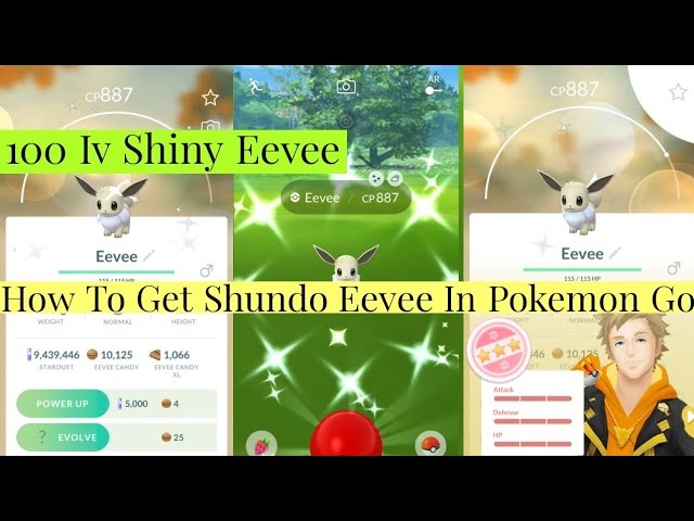 Eevee 100% perfect IV stats, shiny Eevee in Pokémon Go