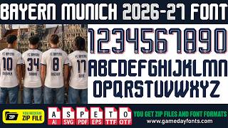 Bayern Munich 2026/27 Kit Font Style