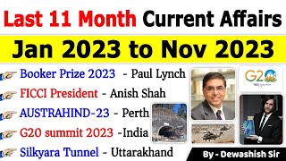 Last 11 Months Current Affairs 2023 | January 2023 To November 2023 | Important Current Affairs 2023 screenshot 5