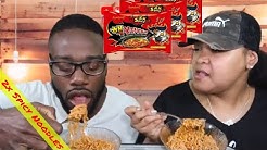 2x Spicy 🥵 Ramen Noodle Challenge| Husband vs Wife 