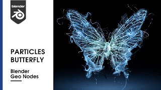 Blender3D 3.6  Abstract Particles Butterfly with Geometry Nodes tutorial